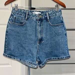 Zara high waisted denim shorts